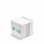 Cubo de 800 hojas blancas para notas en caja de plástico 10x10x10cm vista principal