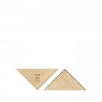 Escuadra hecha de bambú personalizable para dibujos o geometría vista principal