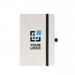Cuaderno personalizado de algodón reciclado y RPET con páginas FSC A5 vista principal