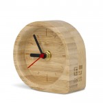 Reloj decorativo de sobremesa hecho de bambú natural personalizable vista principal