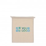 Bolsa de regalo de algodón con certificación OEKO-TEX 25x30 cm vista principal