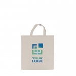 Bolsa de algodón para ferias OEKO-TEX con asas cortas 220 g/m2 vista principal