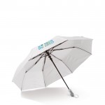 Paraguas plegable personalizado de color blanco con marco negro Ø98 vista principal