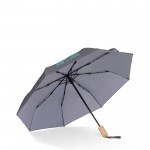 Paraguas plegable con logo, de RPET con mango de madera Ø94 vista principal