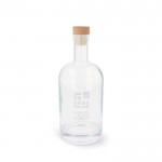 Botella sostenible hecha de vidrio con tapa de FSC 1L vista principal