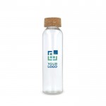 Clásica botella de vidrio reciclado con tapón de corcho 500ml vista principal