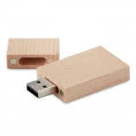 Modelo usb madera plano serigrafiado