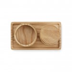 Set de sal y pimienta con diseño escadinavo de madera de fresno color marrón sexta vista