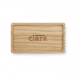 Set de sal y pimienta con diseño escadinavo de madera de fresno color marrón vista con logo