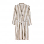 Bata de algodón reciclado estilo hammam con ajuste S/M 200 g/m2 color beige