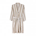 Bata de algodón reciclado estilo hammam con ajuste L/XL 200 g/m2 color beige