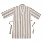 Bata de algodón reciclado estilo hammam con ajuste L/XL 200 g/m2 color beige segunda vista