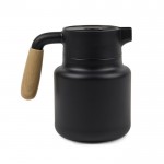 Jarra térmica de acero inoxidable reciclado con tapa antigoteo 1,2L color negro tercera vista