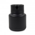 Jarra térmica de acero inoxidable reciclado con tapa antigoteo 1,2L color negro cuarta vista