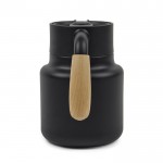 Jarra térmica de acero inoxidable reciclado con tapa antigoteo 1,2L color negro quinta vista