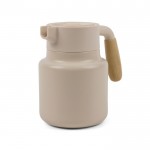 Jarra térmica de acero inoxidable reciclado con tapa antigoteo 1,2L color beige