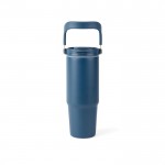 Botella térmica de acero inoxidable reciclado con asa 880ml color azul marino