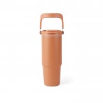 Botella térmica de acero inoxidable reciclado con asa 880ml color naranja