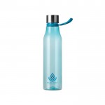 Botella para agua de RPET con efecto degradado y capacidad 800ml color azul vista con logo