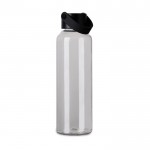 Botella RPET de diseño minimalista con tapa de acero y asa 550ml color transparente tercera vista