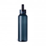 Botella RPET de diseño minimalista con tapa de acero y asa 550ml color azul marino segunda vista