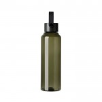 Botella RPET de diseño minimalista con tapa de acero y asa 550ml color verde segunda vista