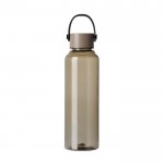 Botella RPET de diseño minimalista con tapa de acero y asa 550ml color marfil