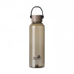 Botella RPET de diseño minimalista con tapa de acero y asa 550ml color marfil vista con logo