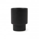 Taza de arcilla reciclada de diseño escandinavo de 300ml color negro