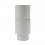 Taza de arcilla reciclada de diseño escandinavo de 300ml color blanco roto segunda vista