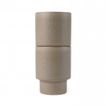 Taza de arcilla reciclada de diseño escandinavo de 300ml color beige segunda vista