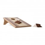 Juego Cornhole de madera con bolsas ideal para el aire libre color marrón