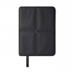 Cojín portátil reciclado con cierre a presión y diseño plegable color negro segunda vista