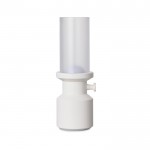 Lámpara de mesa portátil reciclada con batería recargable y regulador color blanco segunda vista