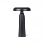 Lámpara de mesa reciclada con luz cálida y blanca regulable por tacto color negro