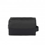 Neceser de poliéster reciclado de elegante diseño y minimalista color negro