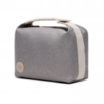 Neceser de poliéster reciclado con bolsillo interior con asa color gris segunda vista
