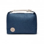 Neceser de poliéster reciclado con bolsillo interior con asa color azul