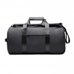 Mochila de fin de semana en poliéster reciclado con asas dobles 35L color negro