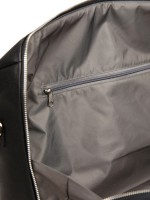 Bolsa de viaje de cuero sintético reciclado con amplio compartimento color negro octava vista