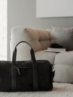 Bolsa de viaje de poliéster reciclado con bolsillo interior color negro