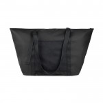Bolsa de fin de semana de poliéster reciclado con funda para carro color negro