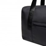 Bolsa de fin de semana repelente al agua con medida de viaje color negro cuarta vista