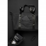 Bolsa de fin de semana repelente al agua con medida de viaje color negro