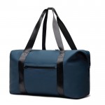 Bolsa de fin de semana repelente al agua con medida de viaje color azul marino tercera vista