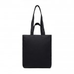 Bolsa con cremallera de lona reciclada con un peso de 400 g/m2 color negro segunda vista