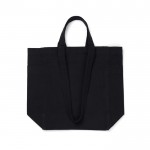 Bolsa con cremallera de lona reciclada con un peso de 400 g/m2 color negro cuarta vista