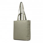 Bolsa con cremallera de lona reciclada con un peso de 400 g/m2 color verde