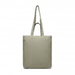 Bolsa con cremallera de lona reciclada con un peso de 400 g/m2 color verde segunda vista