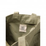 Bolsa con cremallera de lona reciclada con un peso de 400 g/m2 color verde tercera vista
